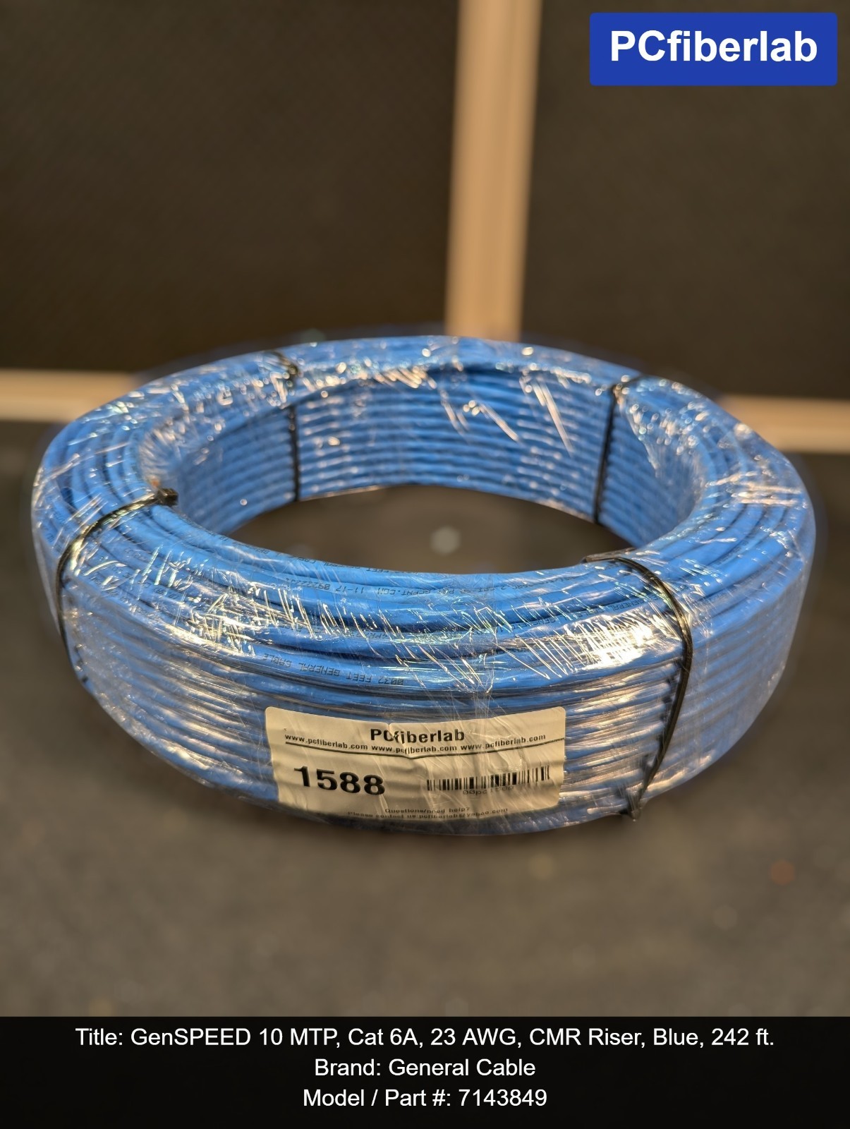 GenSPEED® 10 MTP™ Mosaic Twisted Pair Category 6A CMR RISER Cable Blue - 242Ft