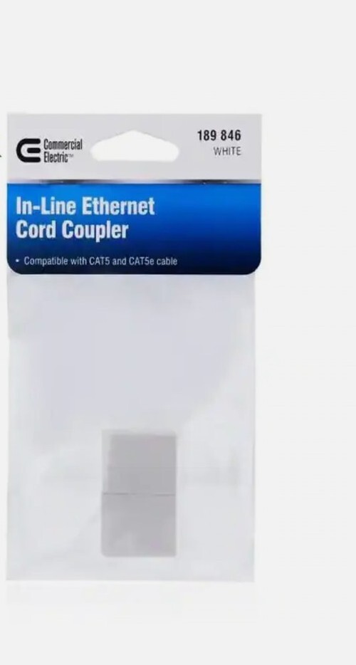  Ethernet white  Cable Extender F/F Inline RJ45 Coupler Connector Modular