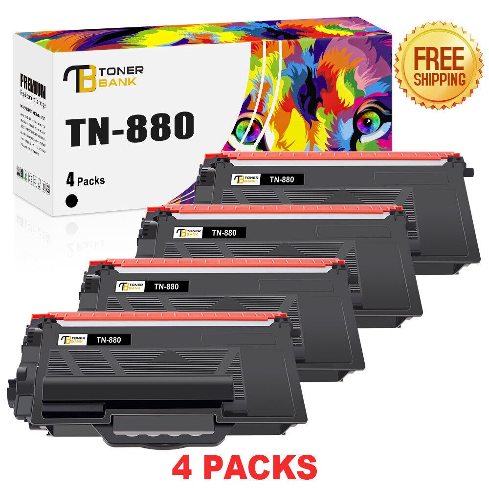 4PK TN880 Super High Yield TN-880 Toner Cartridge for Brother HL-L6200DW Printer