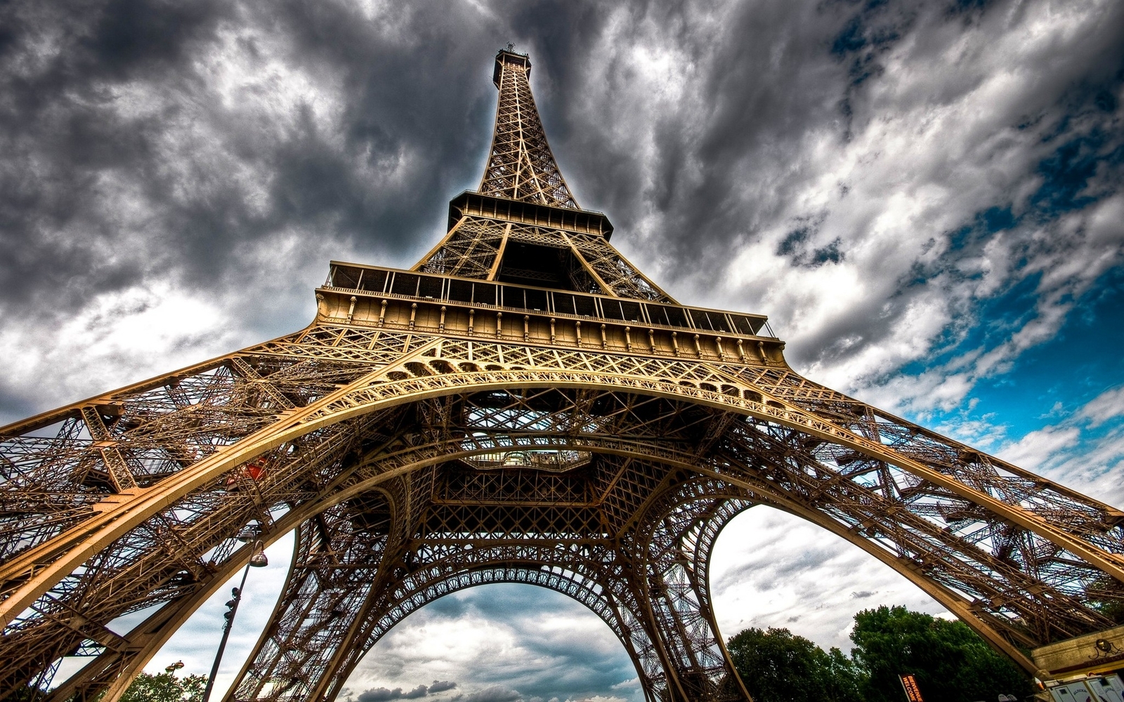 Landscape clouds eiffel tower paris france architecture Custom Gaming Mat Desk