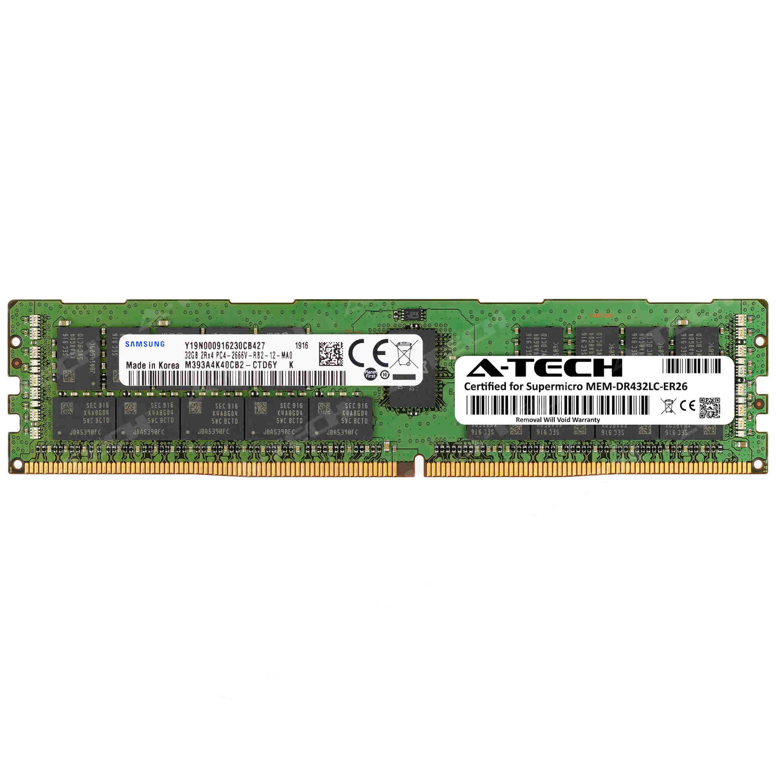 32GB PC4-21300 RDIMM Replacement for Supermicro MEM-DR432LC-ER26 Memory RAM