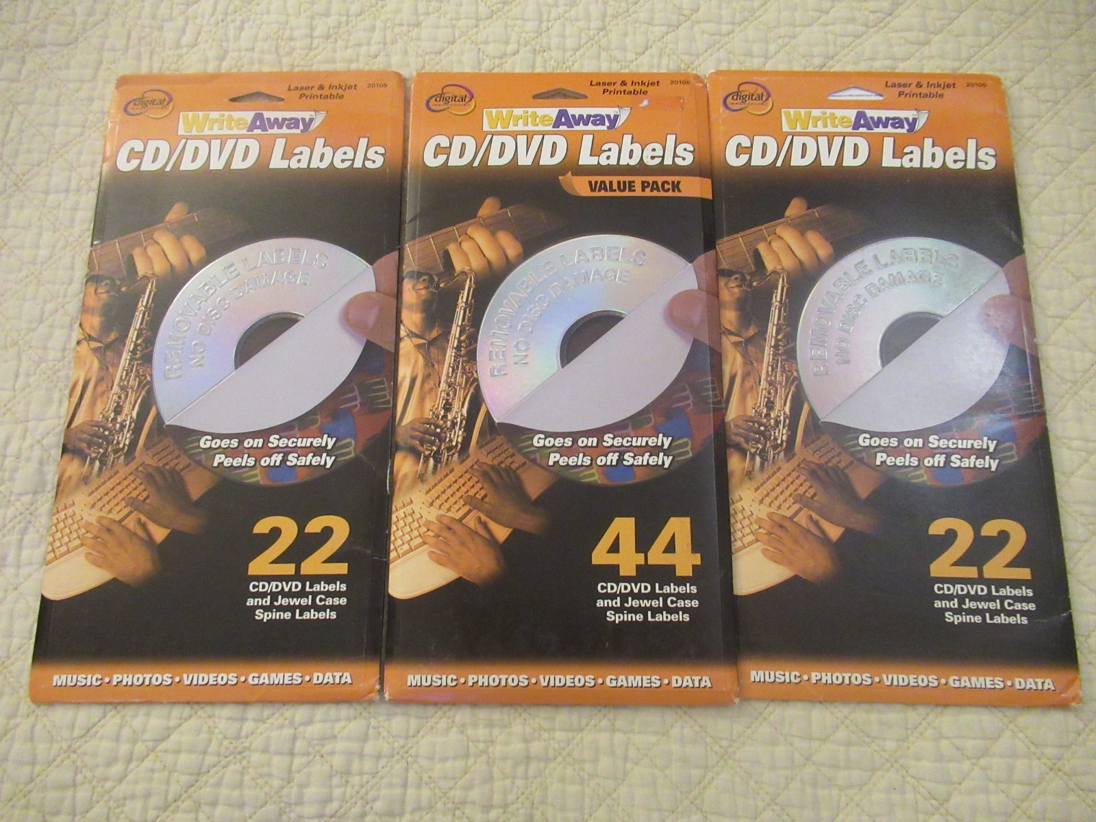 Digital Innovations Write Away CD/DVD Labels (Laser & Inkjet Printable)