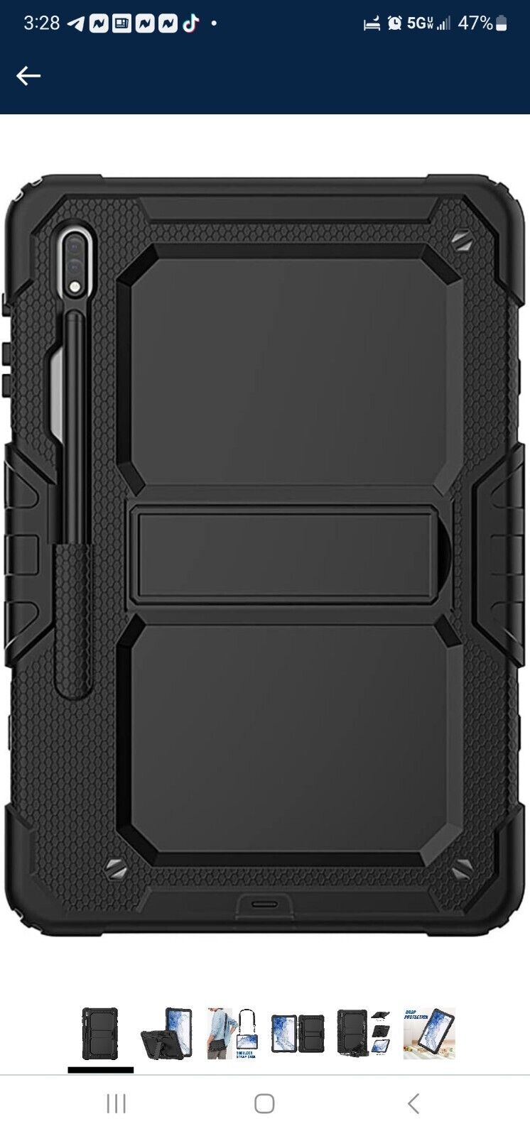 SaharaCase Defence Series Case for Samsung Galaxy Tab S8+ Black (TB00220)
