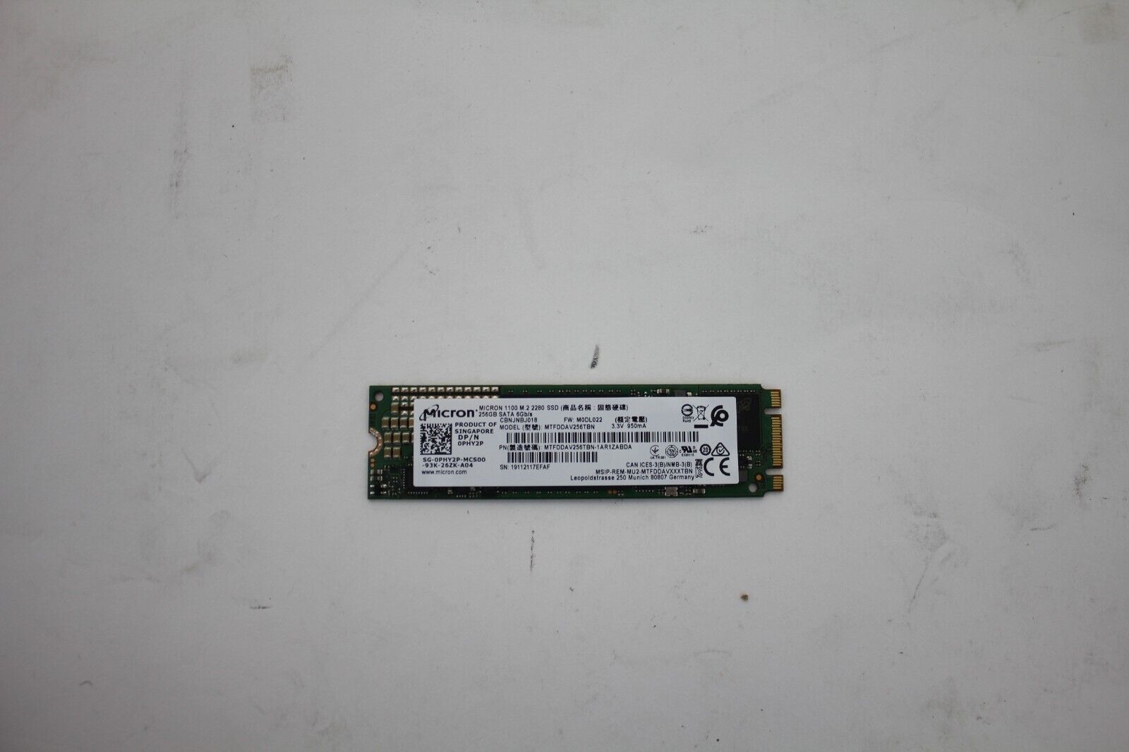 Intel SSDPEMKF256G8 256 GB NVMe 80mm SSD