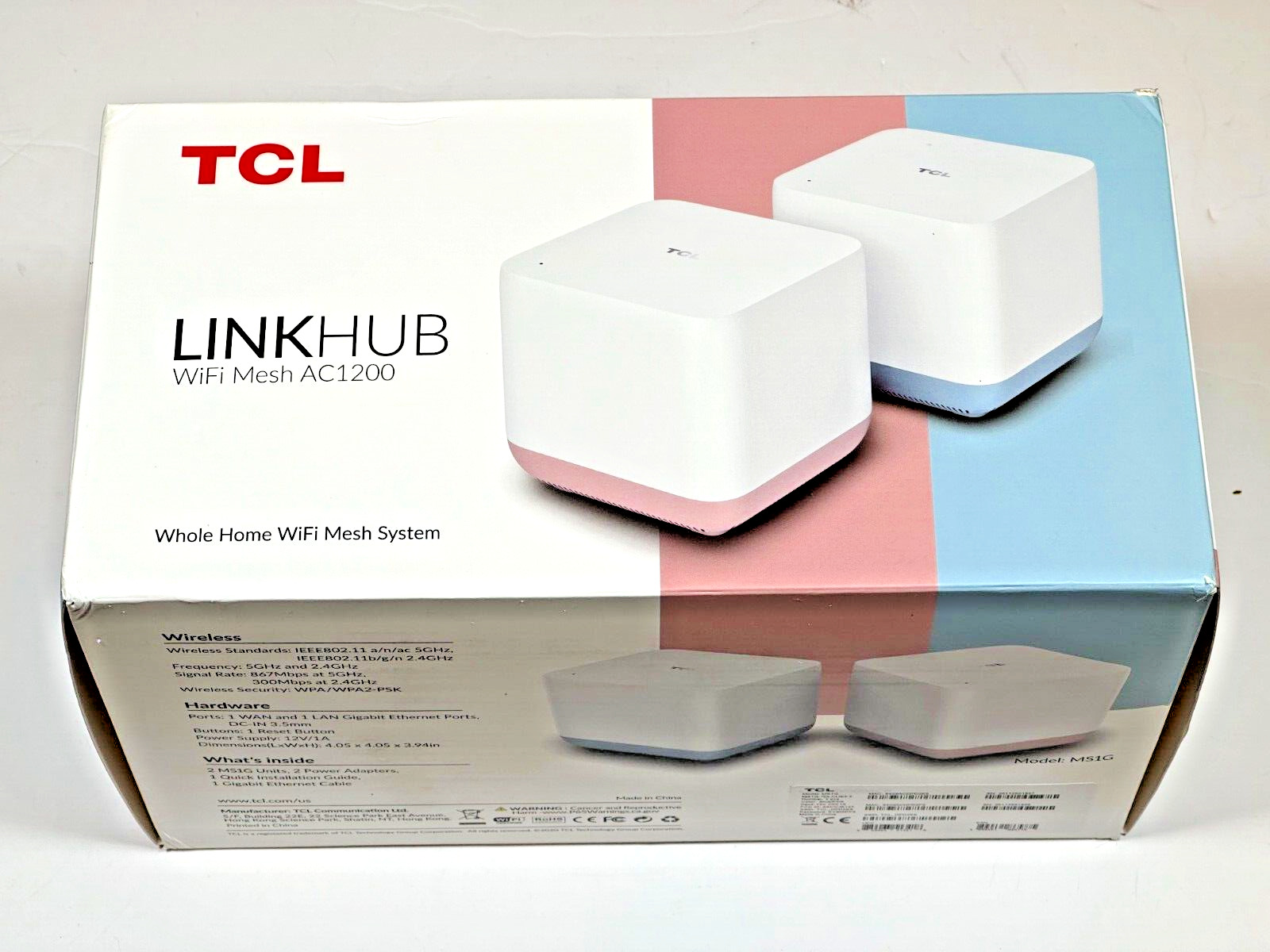 TCL LINKHUB WIFI Mesh System WIFI Router AC1200 (2-Pack)