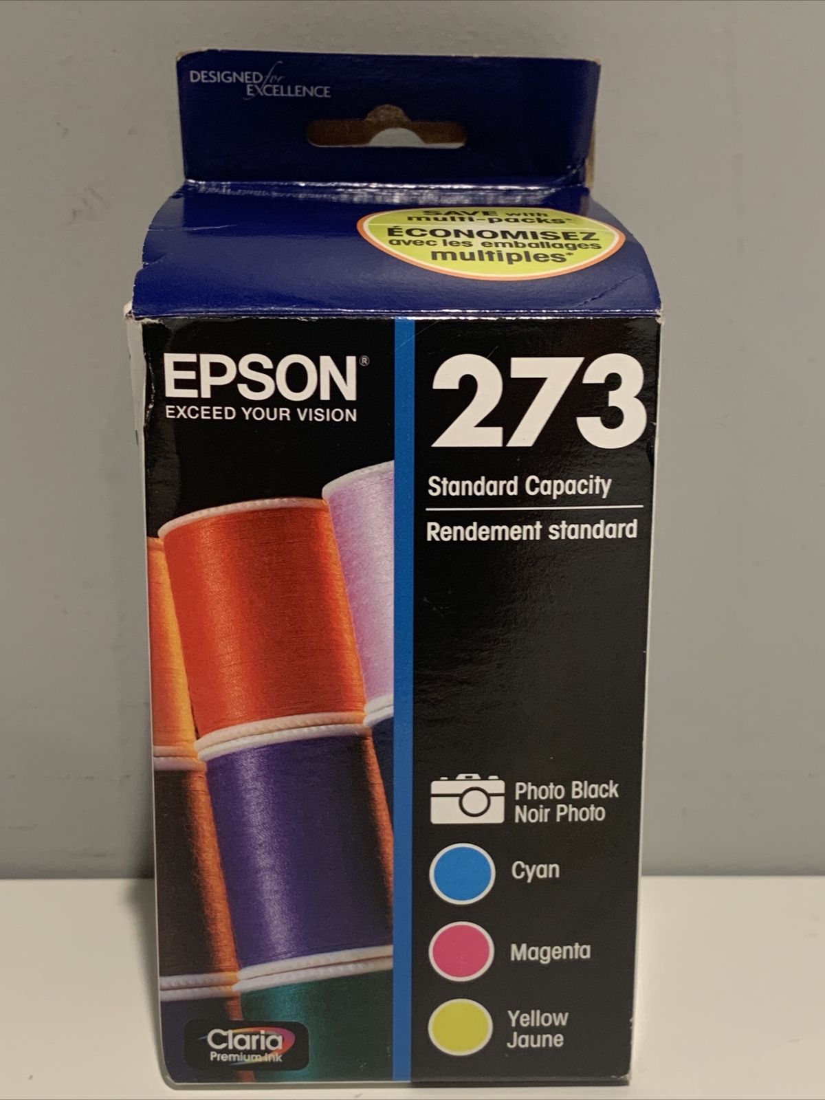 Epson 273 (T273520) Color Ink Cartridge - Cyan Magenta Yellow Black EXP. 12/2017