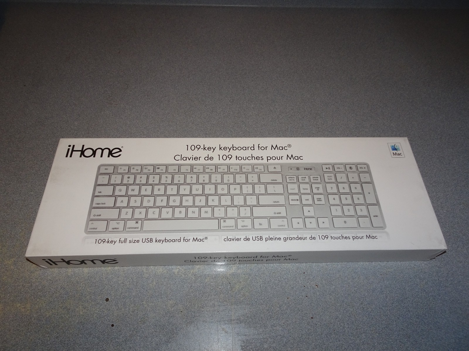iHome Full Size Wired USB Keyboard for MAC 109-key White IMACK121S-AZ