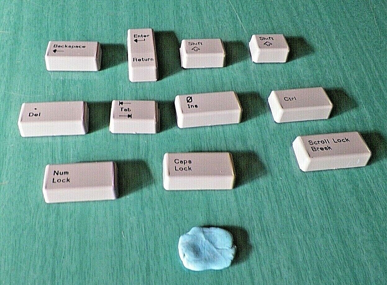 TOUCHDOWN KEYTOPS - 11 Pieces - For IBM PC, XT, PC Portable - w/Adhesive 