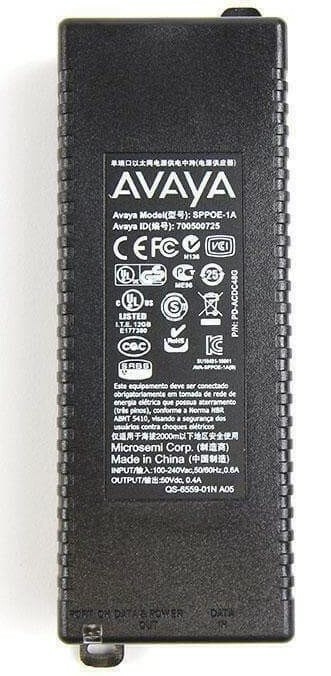 Genuine Avaya Injector Power Supply for Avaya 9620 9630 9640 9650 IP Telephones
