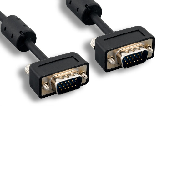 3 Feet Slim SVGA Video Cable 32AWG 15Pin Male to Male HDTV PC Monitor Projector