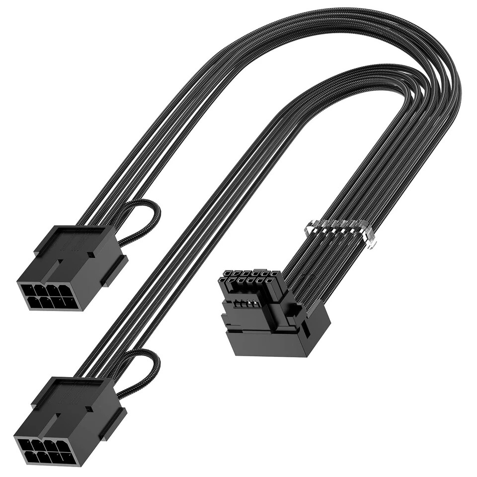 16Pin GPU RTX 4070 Super Power Adapter Cable 90 Degree PCIE 5.0 16Pin Male