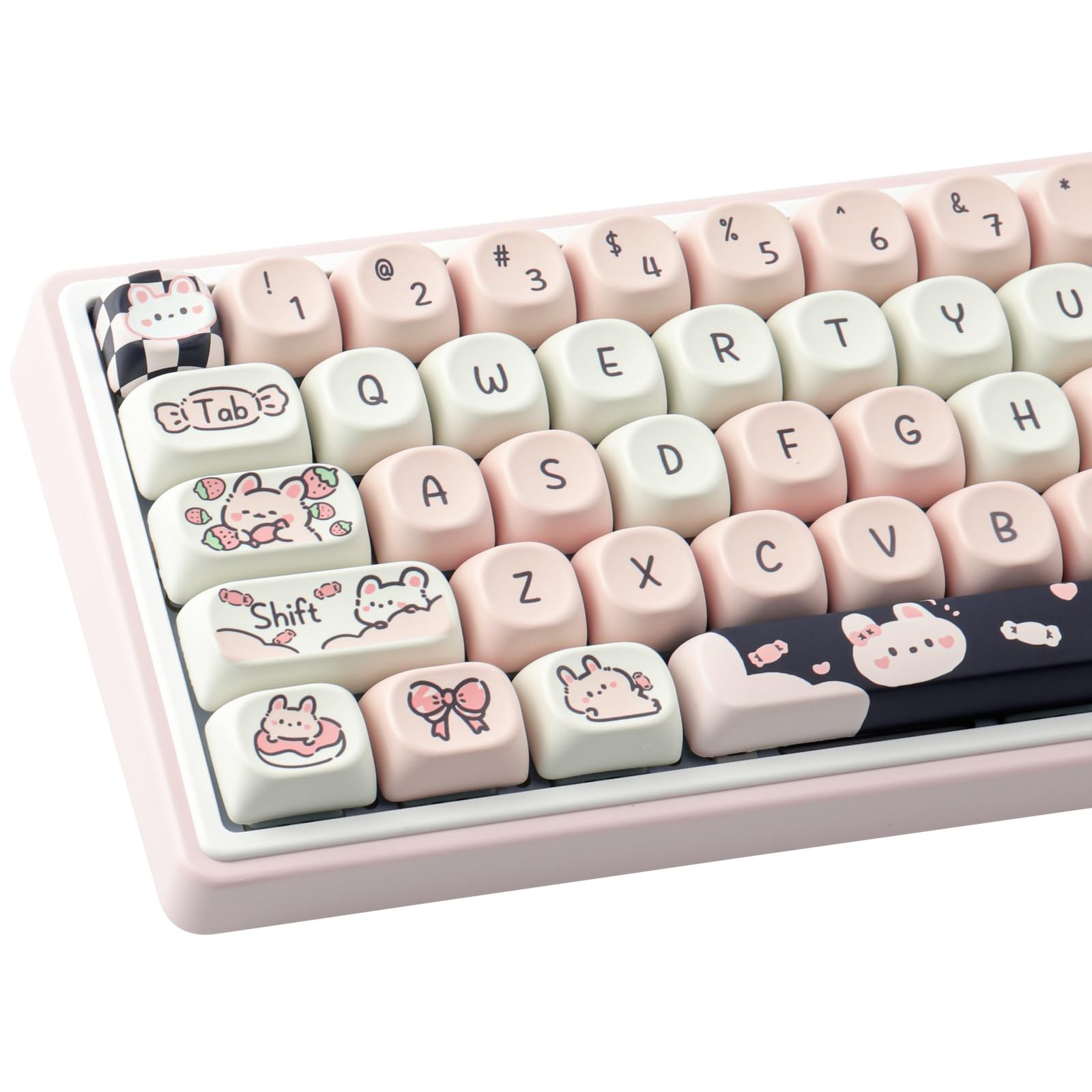 Cute PBT Keycaps MOA Profile Custom Key Caps For Mechanical Keyboard Set