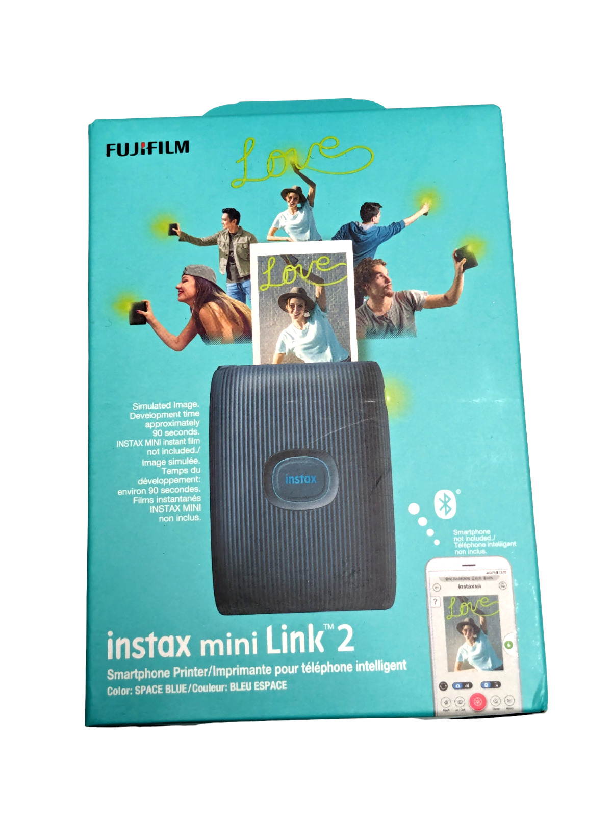 New Fujifilm Instax Mini Link 2 Wireless Photo Smartphone Instant Printer Blue