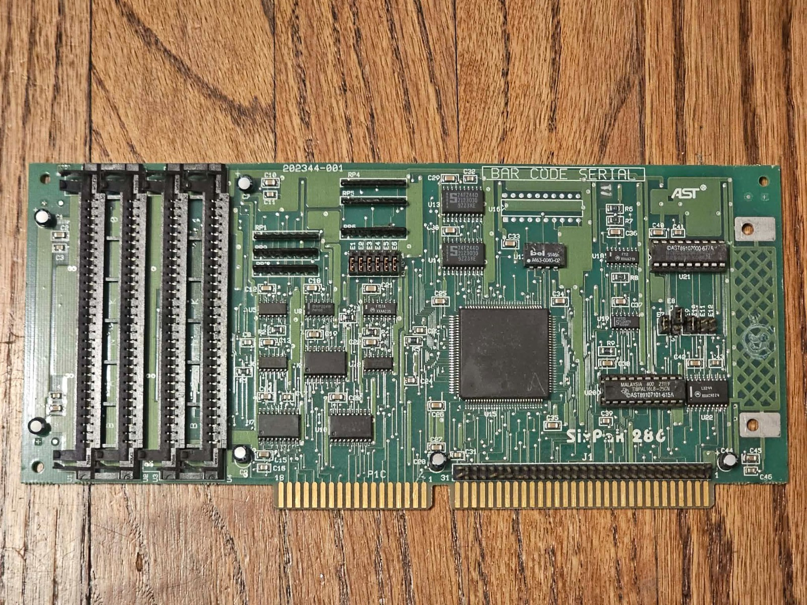 Rare Vintage Retro Gaming Clean AST SixPak 286 RAM Expansion Card ISA 202344
