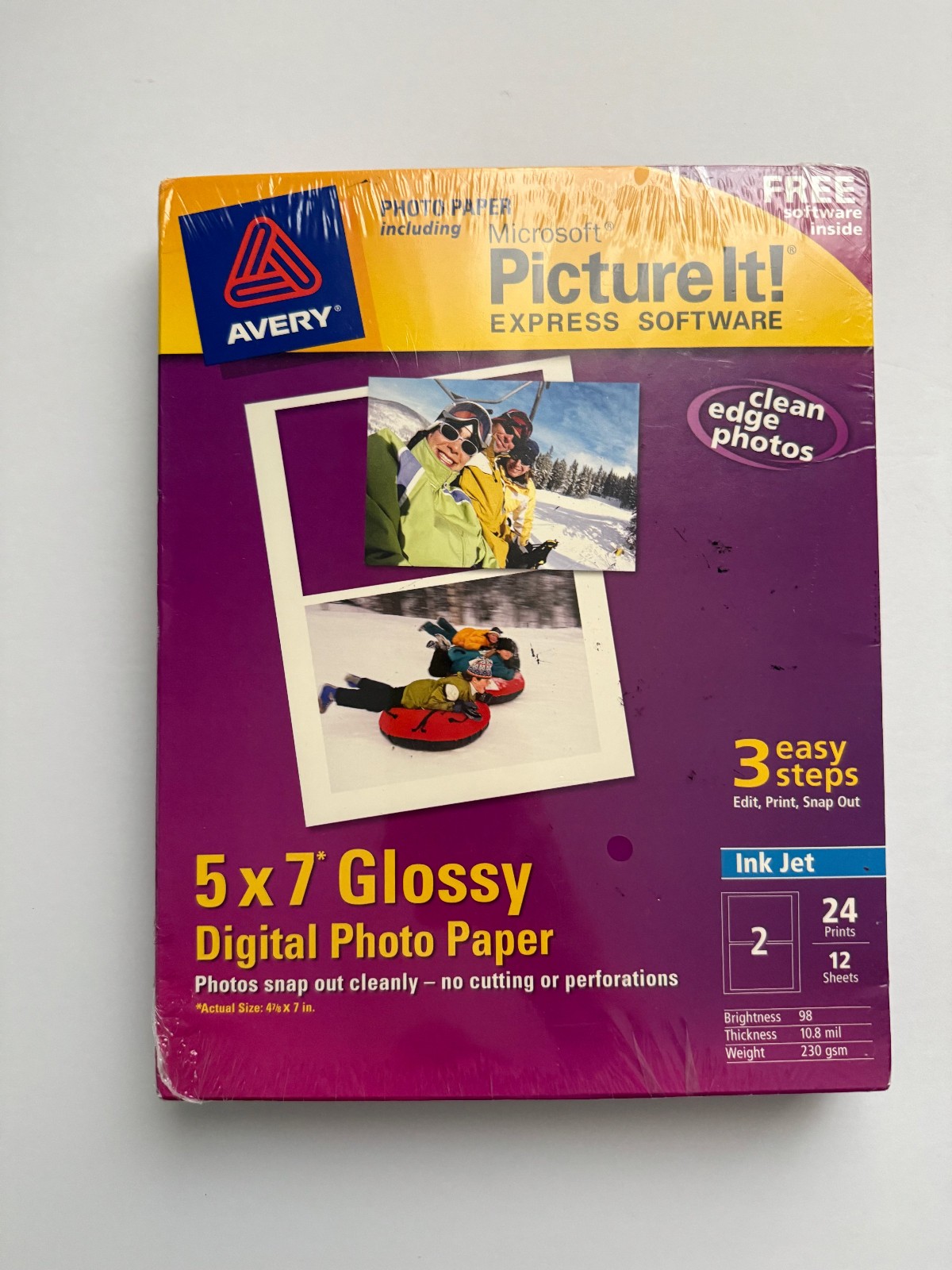 LOT of 4 - Avery Digital Ink Jet Photo Paper 5 x 7 inch Glossy 24 Prints NEW