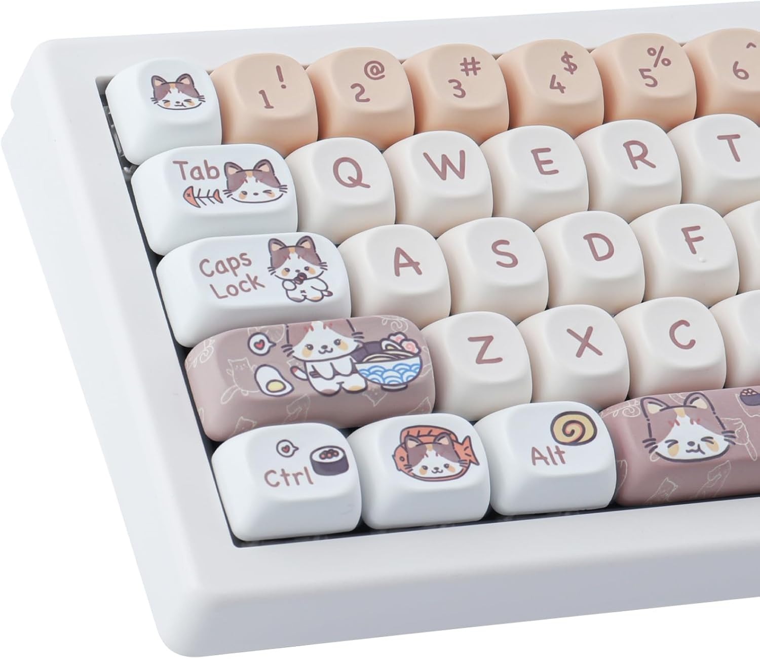 PBT Keycaps 143 Keys Cute Kitty-cat Dye-Sub MOA Profile Custom Keycap Set