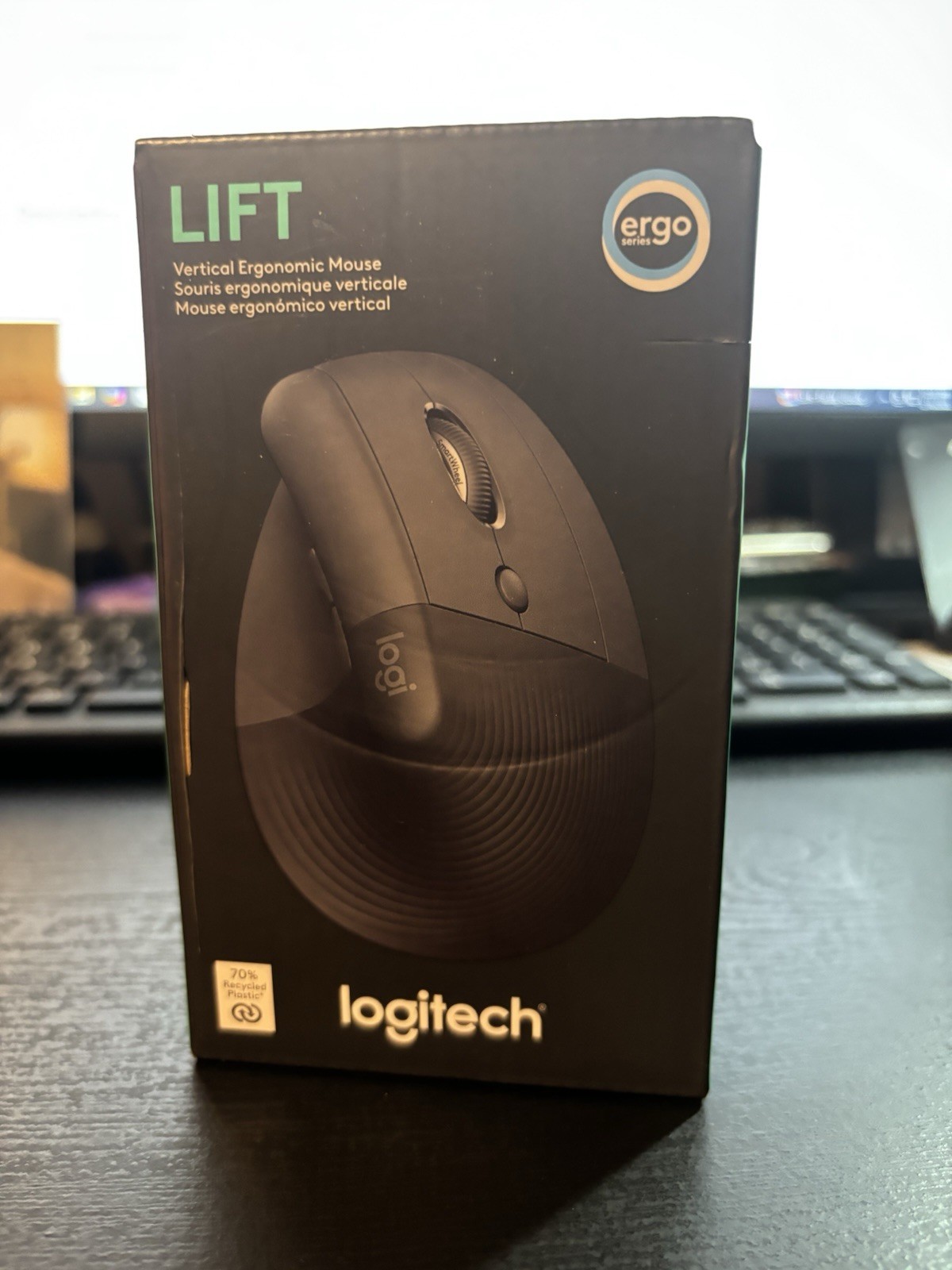 Logitech Lift Left Vertical Ergonomic Wirless Mouse Graphite 910-006467