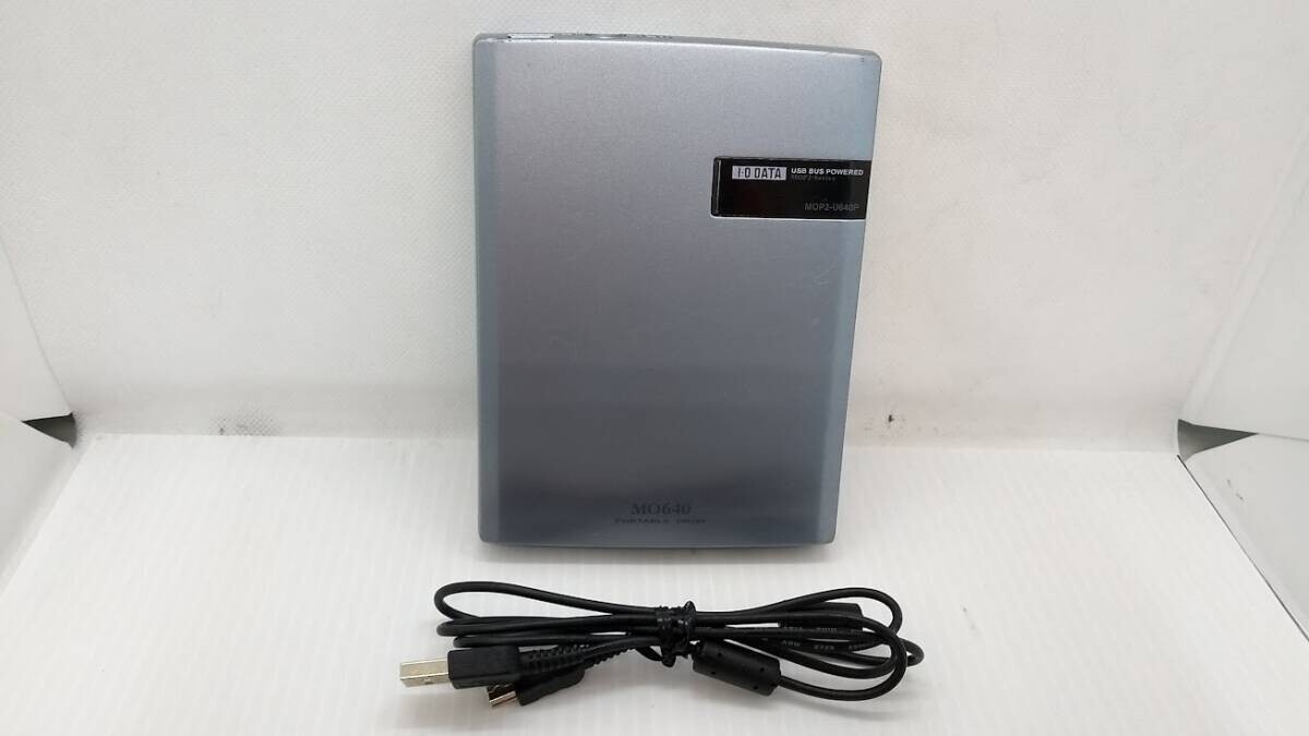 I-O DATA MOP2-U640P 640MB MO Magneto Optical Drive Electricity Tested