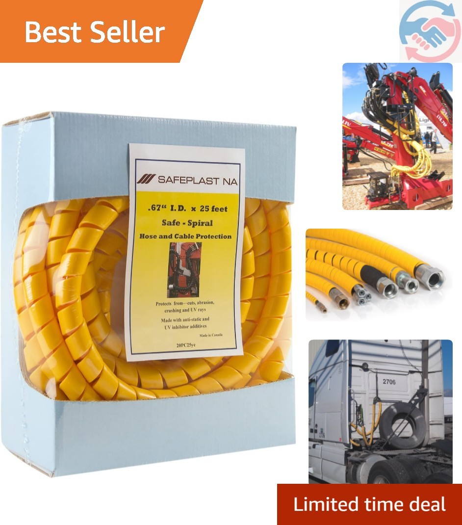 Caplugs SPPC Series – Safeplast Pre-Cut Spiral Wrap, Hose & Cable Protector, ...