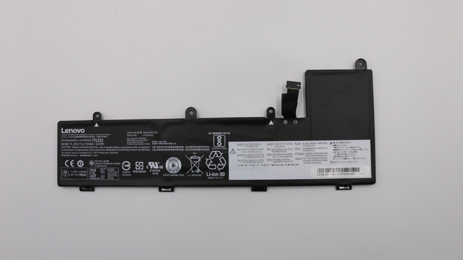 Genuine 00HW043 01AV443 01AV442 Battery for Lenovo ThinkPad Yoga 11e 3rd 4th Gen