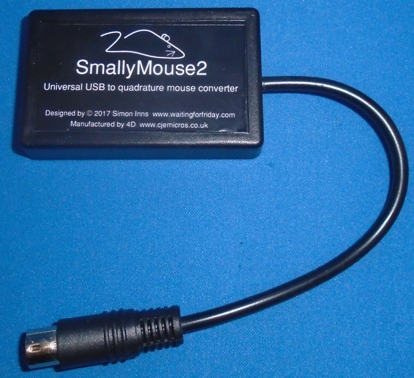 SmallyMouse2 Cased USB to Quadrature mouse interface for Acorn A3000