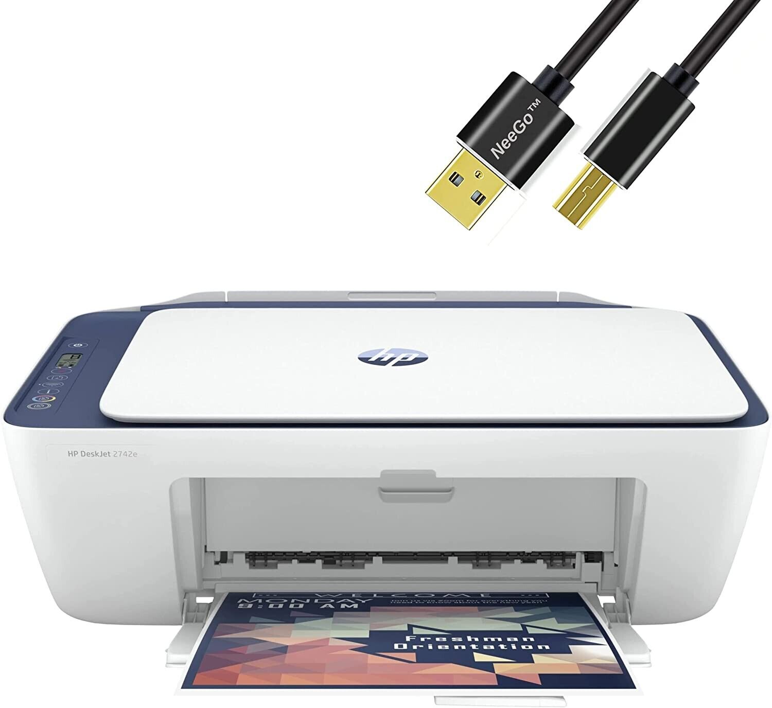 Neego HP Wireless Printer. Copy. Scan. Fax. USB Connectivity +6ft Cable *NO INK*