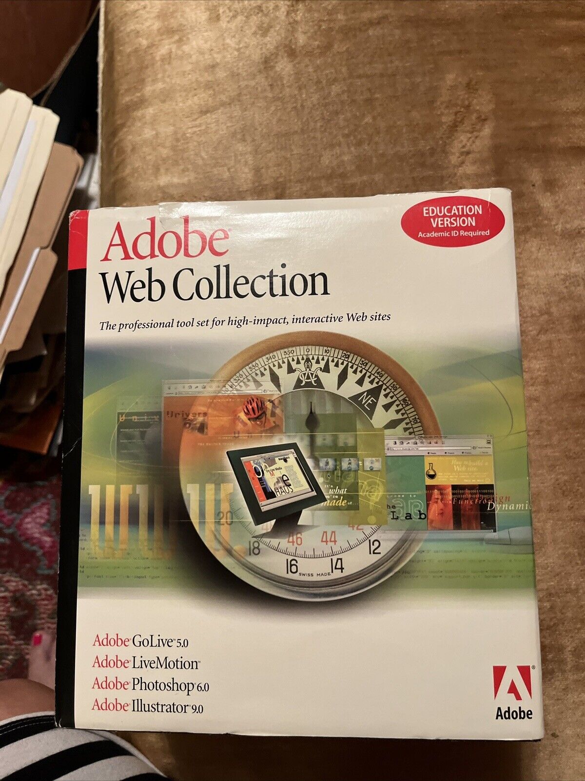 Adobe Web Collection Software Adobe go live;live motion; Photoshop 6.0; Illustra