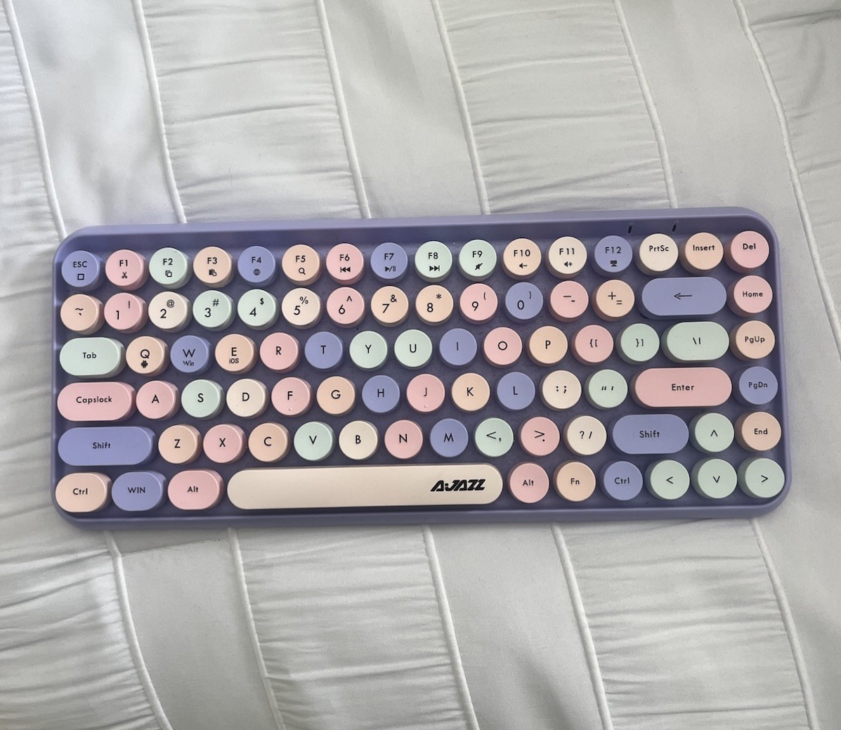 AJAZZ 308i Compact Wireless Pastel Keyboard QWERTY Portable Multi-Color