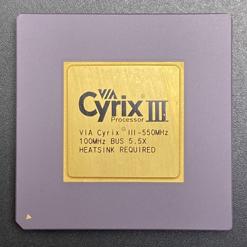 VIA Cyrix III-550MHz CPU C3 X86 1.9V Socket370 32Bit Processor PGA370 Uncommon