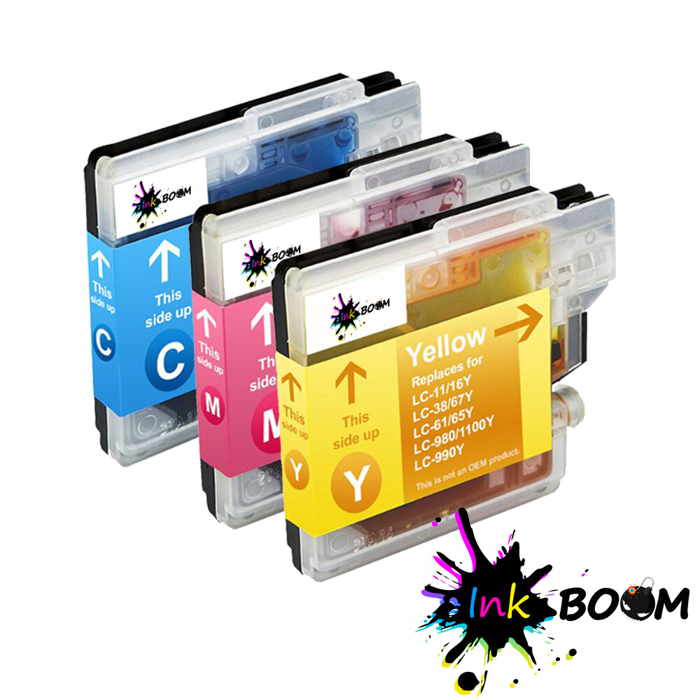 3 CMY Ink Cartridge fits Brother LC61 LC-61 DCP-163C DCP-J515W MFC-6490CW J270w