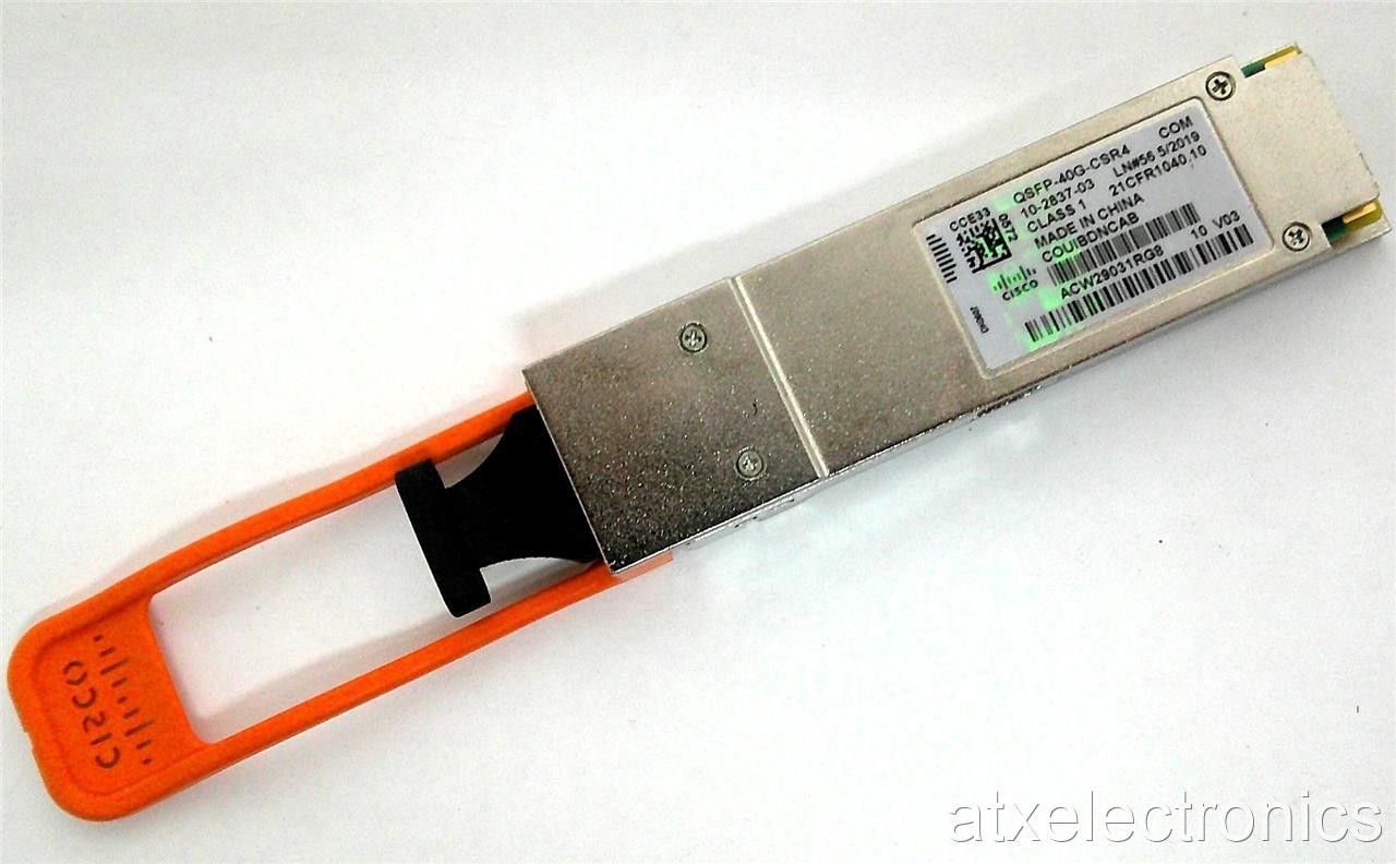Cisco QSFP-40G-CSR4 10-2837-03 MMF QSFP+MPO Transceiver Module W/ Hologram