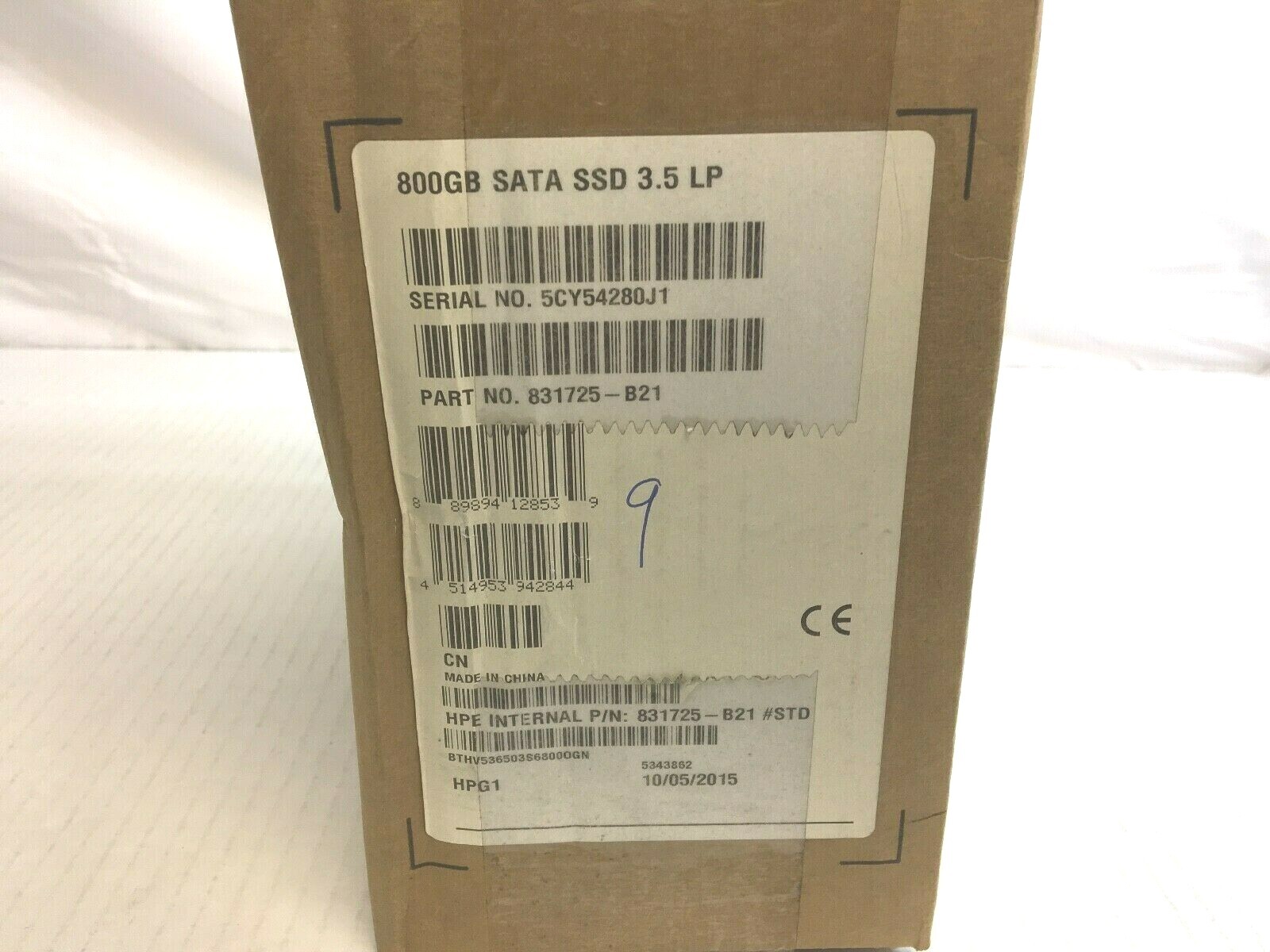 HPE 800GB SATA3 SSD Drive (LFF Gen9 Hot Swap) 831725-B21 ✅❤️️✅❤️️ w/ WARRANTY