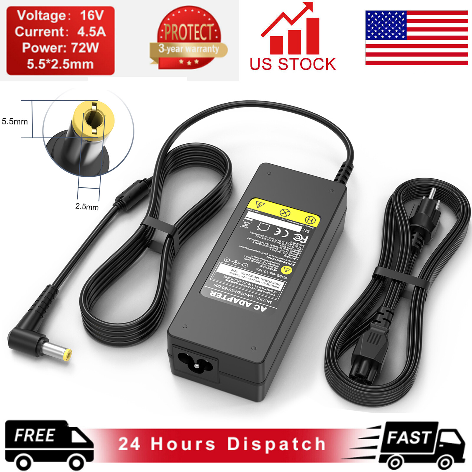 72W AC Adapter Charger for IBM ThinkPad T20 T21 T22 T30 T40 T41 T42 T42P X20