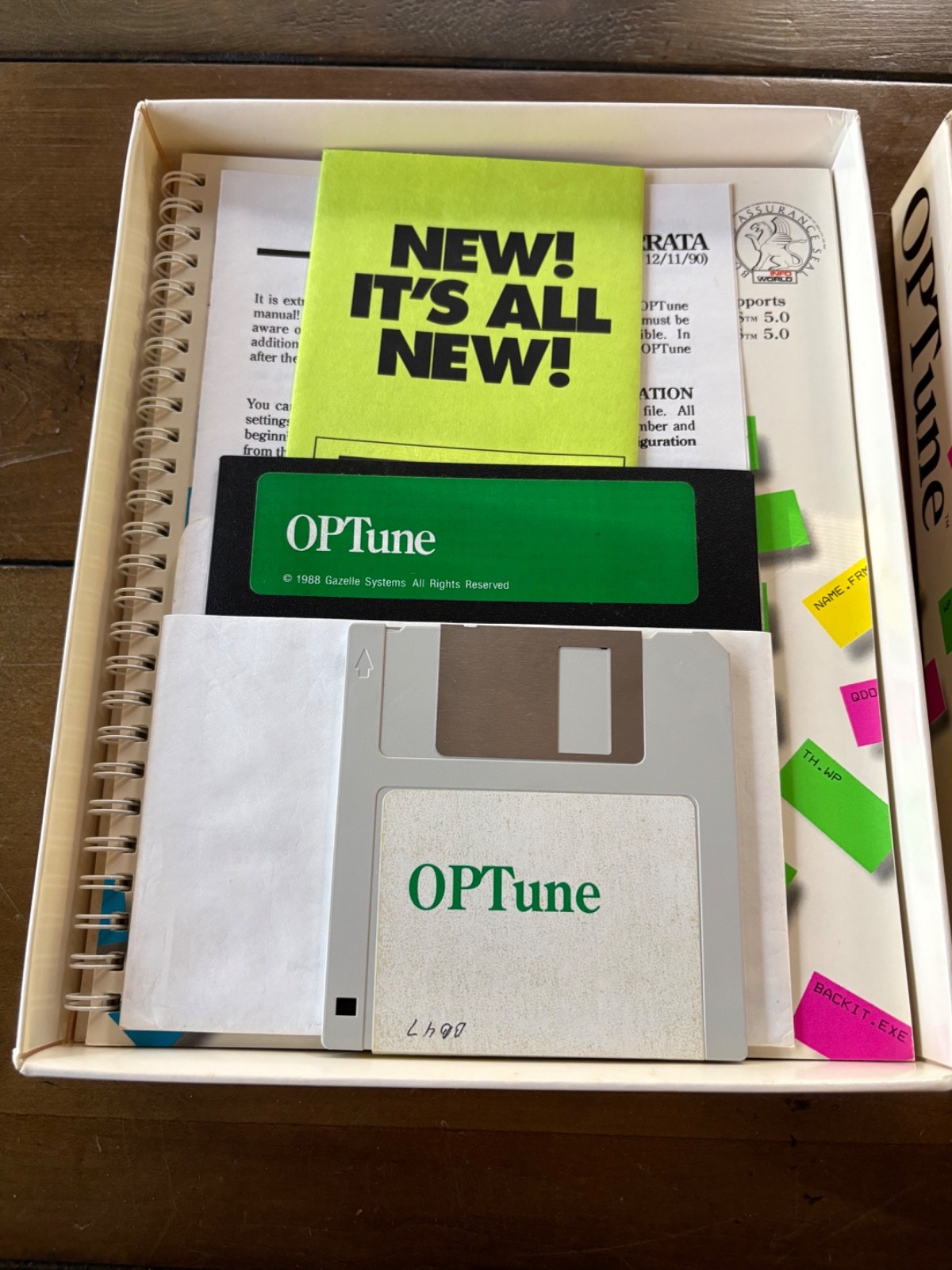 Vintage Gazelle Systems OP-Tune 1.3 Box Complete CIB Dual Floppy 3.5 5.25 DOS