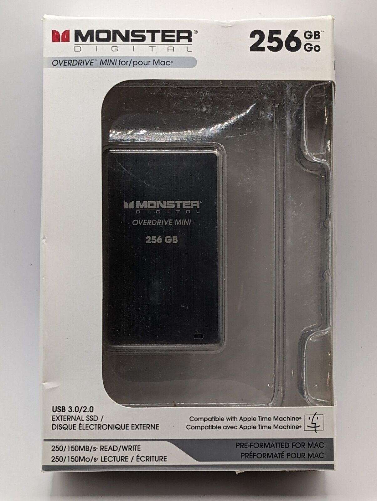 Monster Digital Overdrive Mini 256GB USB 3.0 Drive, New
