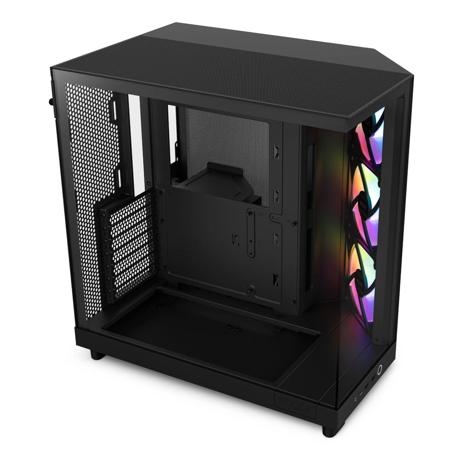 NZXT H6 Flow RGB Mid-Tower Case with 3 Fans Panoramic Glass CC-H61FB-R1