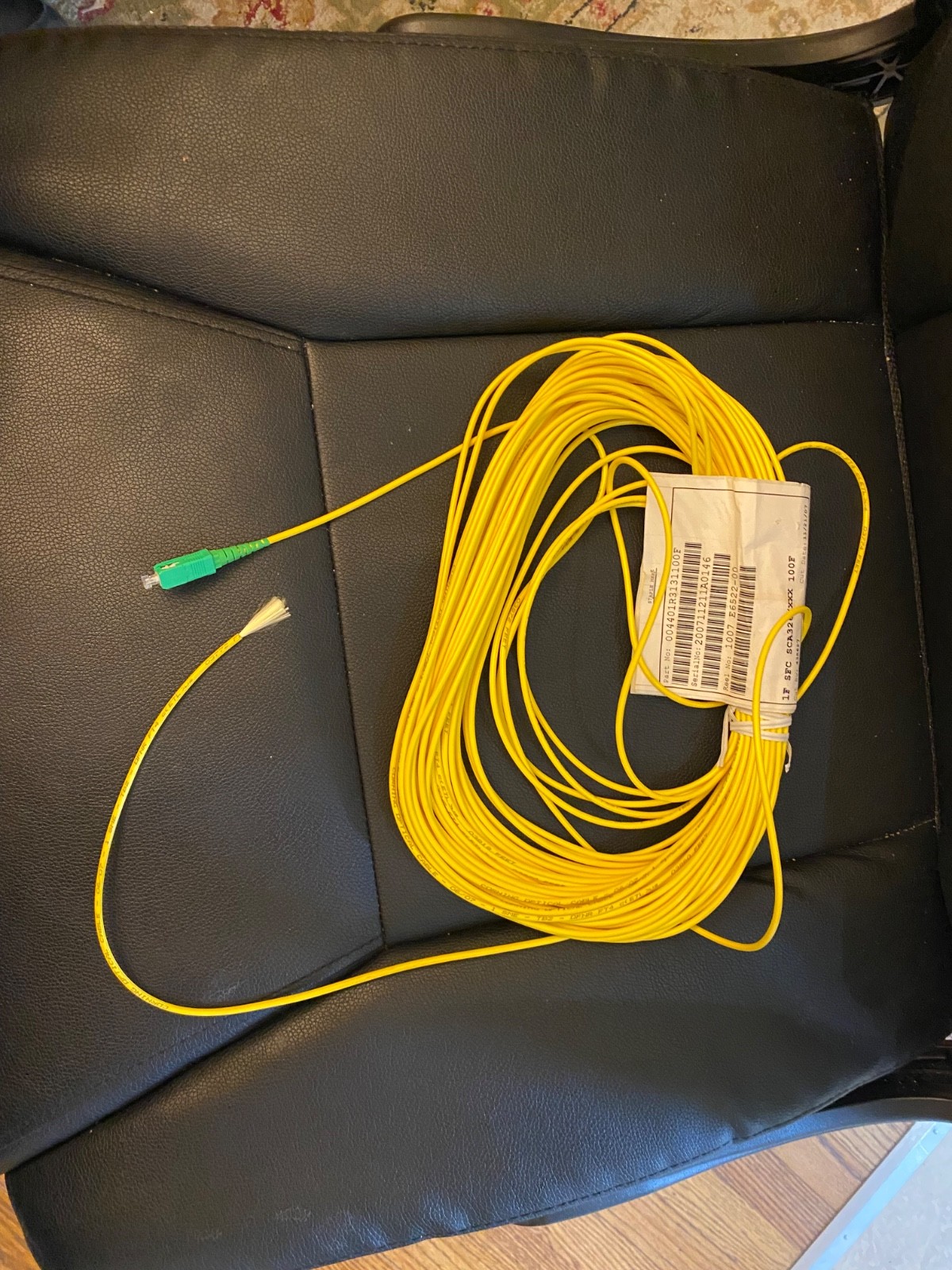 Siecor/Corning Fiber Optic Patch Cord Jumper Cable 1F SFC SC/D4 (UPS) - 100 FT