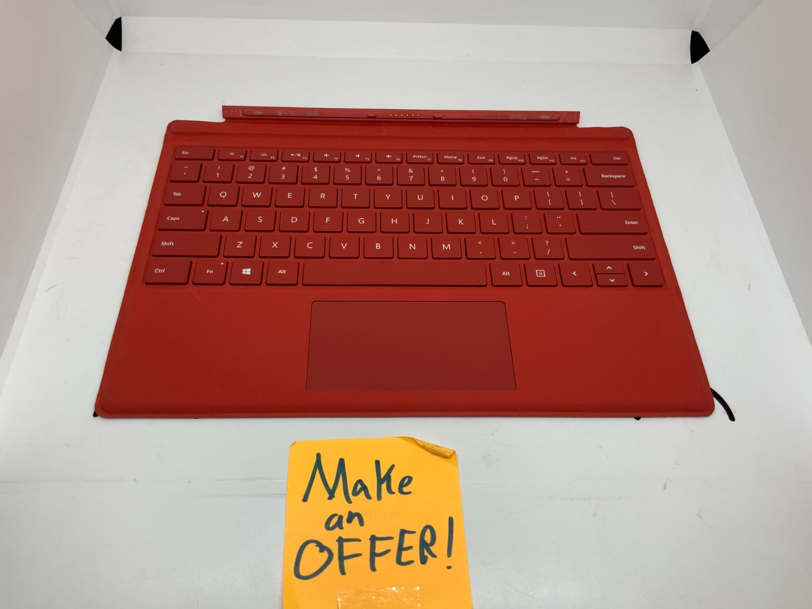Microsoft 1725 Type Cover Red for Surface Pro 3,4,5,6,7 Backlit Keyboard OEM