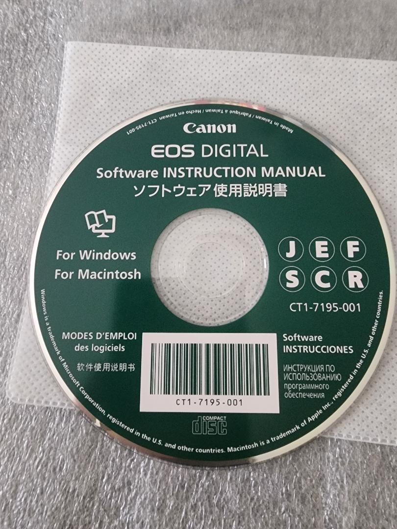 Genuine Canon EOS Digital Software Instruction Manual CD-ROM CT1-7195-001