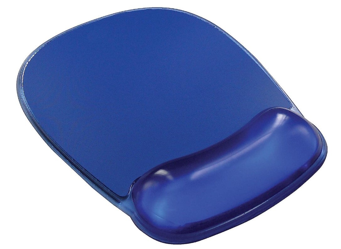 Clear Gel Mouse Pad Wrist Rest, Blue 18259