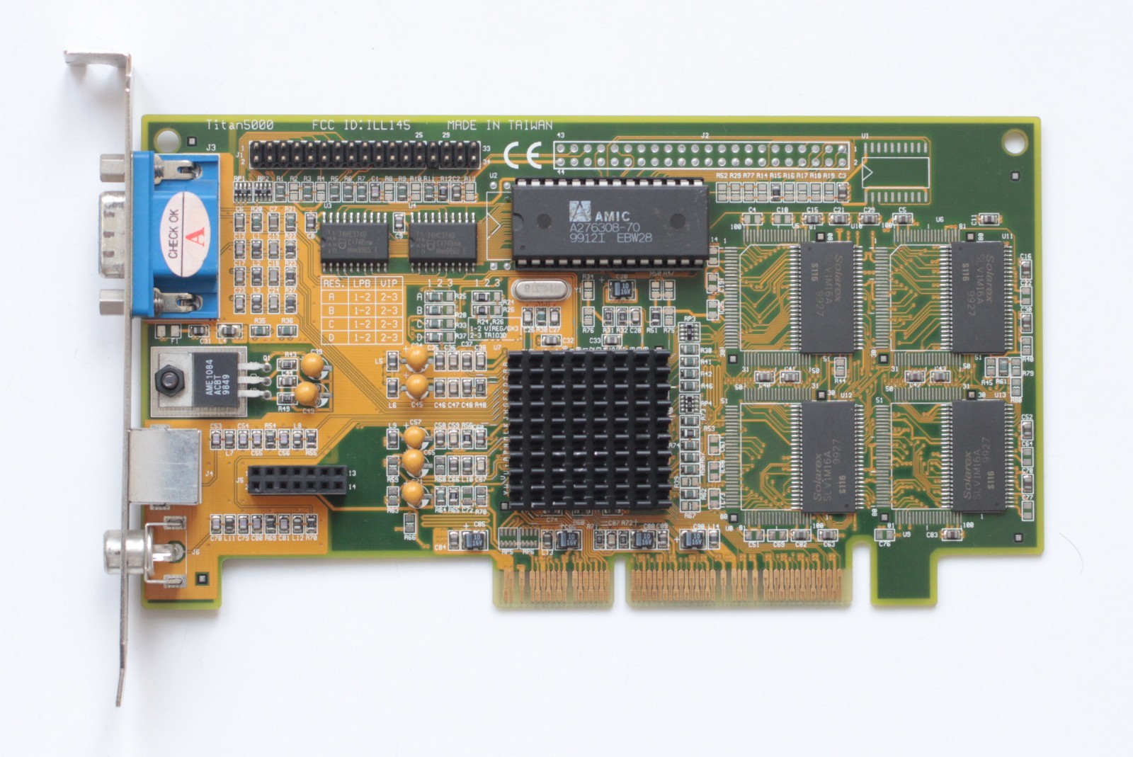 AGP Videocard - Britek VIEWTOP 3D Titan 5000 - S3 Savage3D - 8MB - TESTED
