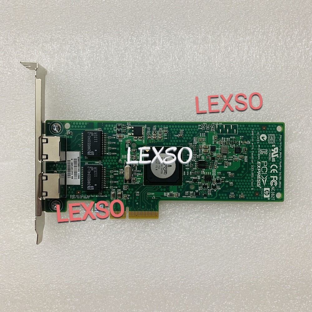 HP NC382T Dual Port 1GB Gigabit NIC PCIe Server Adapter 458491-001 453055-001