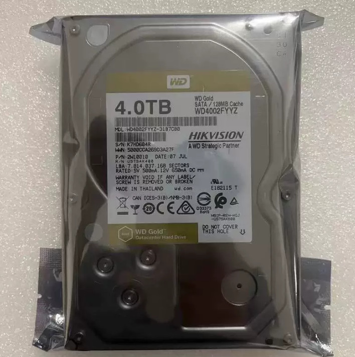 4T Hikvision WD / Western Digital WD4002FYYZ Surveillance-grade Storage Server