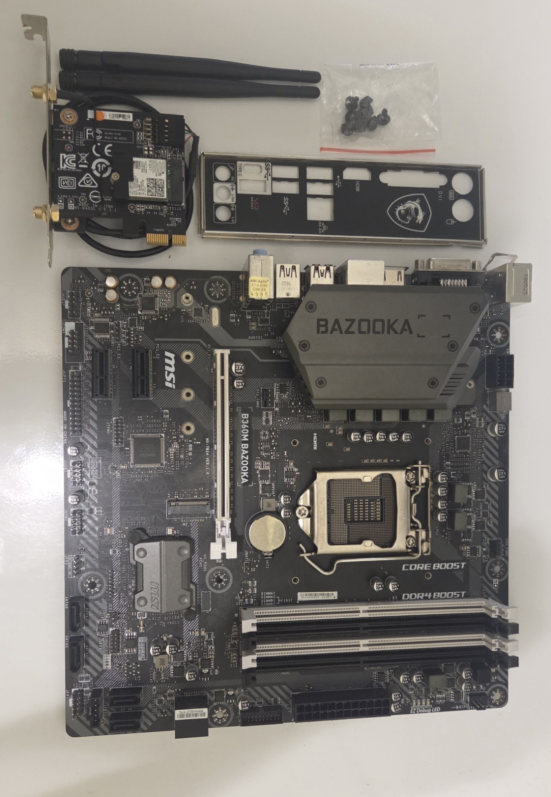 MSI B360M BAZOOKA MicroATX LGA1151 DDR4 Motherboard w/ Wi-Fi Adapter