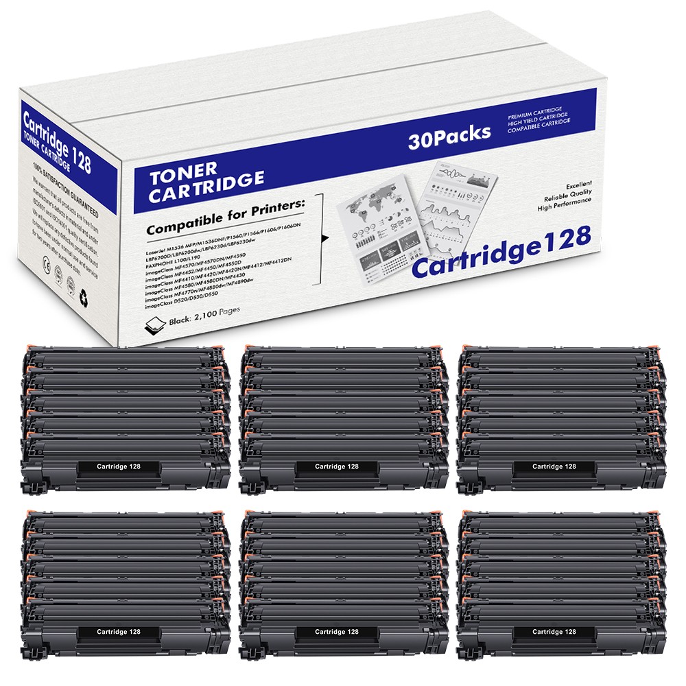 30x CRG128 For Canon 128 Toner Cartridge ImageClass MF4450 MF4770n MF4570dn D530