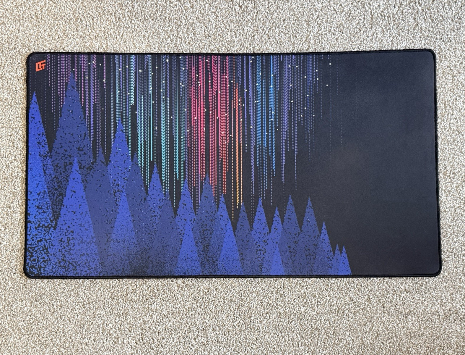 Linus Tech Tips Northern Lights Patterned Desk Pad - 900mm by 500mm