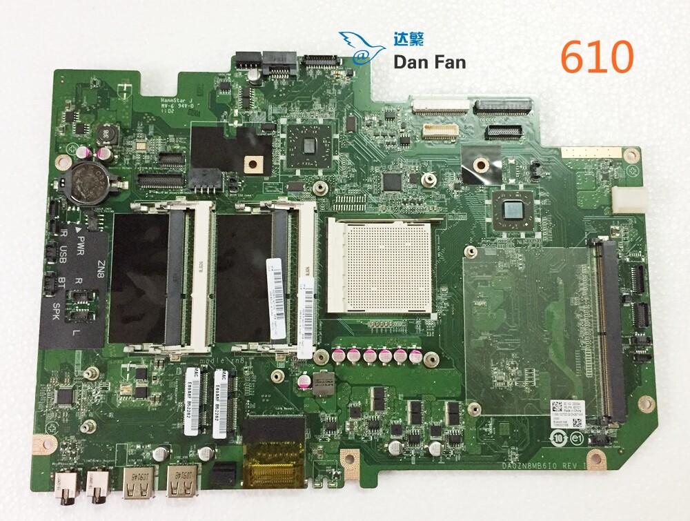 For HP Touchsmart 610 AIO Motherboard 648511-001 DA0ZN8MB6I0 REV：I DDR3 AMD 16G