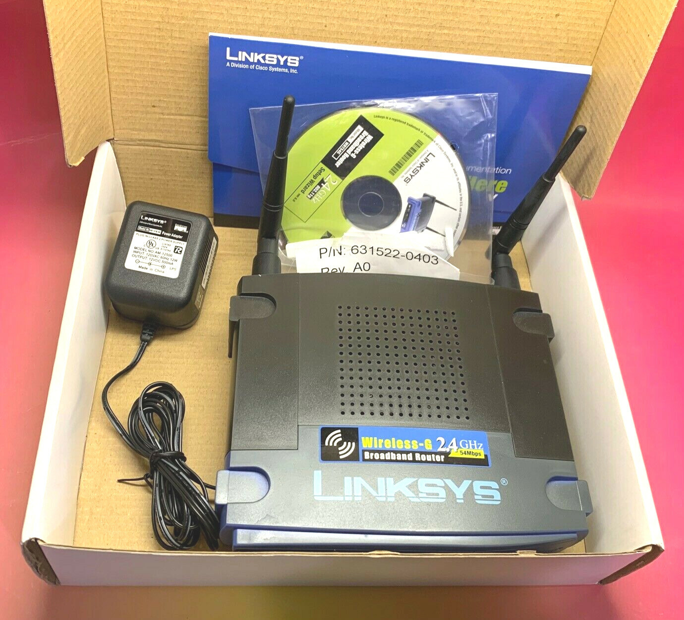 LINKSYS WIRELESS-G WiFi ROUTER WRT54G 2.4 GHz 54Mbp 4 Port 