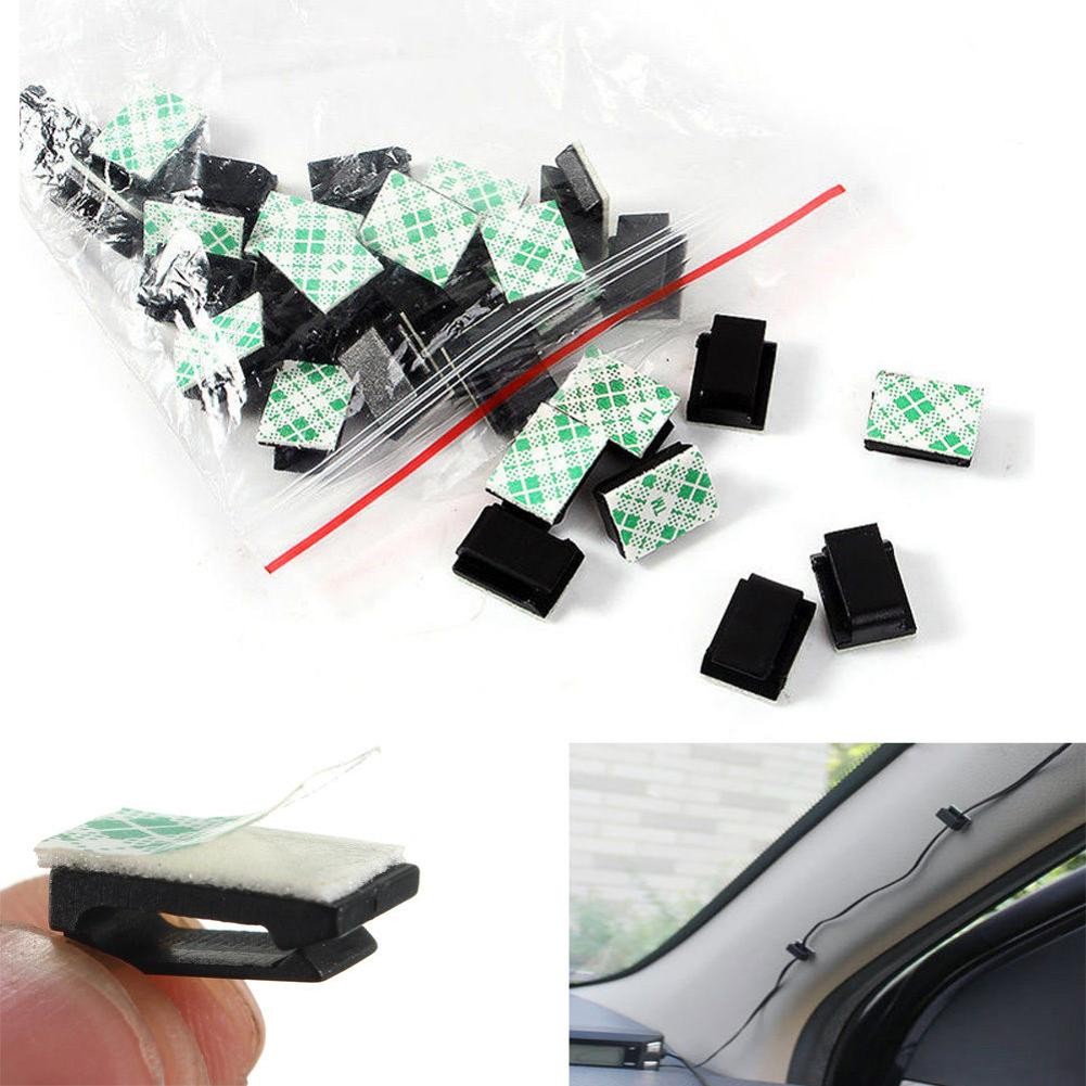 30pcs Self-Adhesive Cable Clips Cord Stick Organizer Wire Holders Clamps Mounts