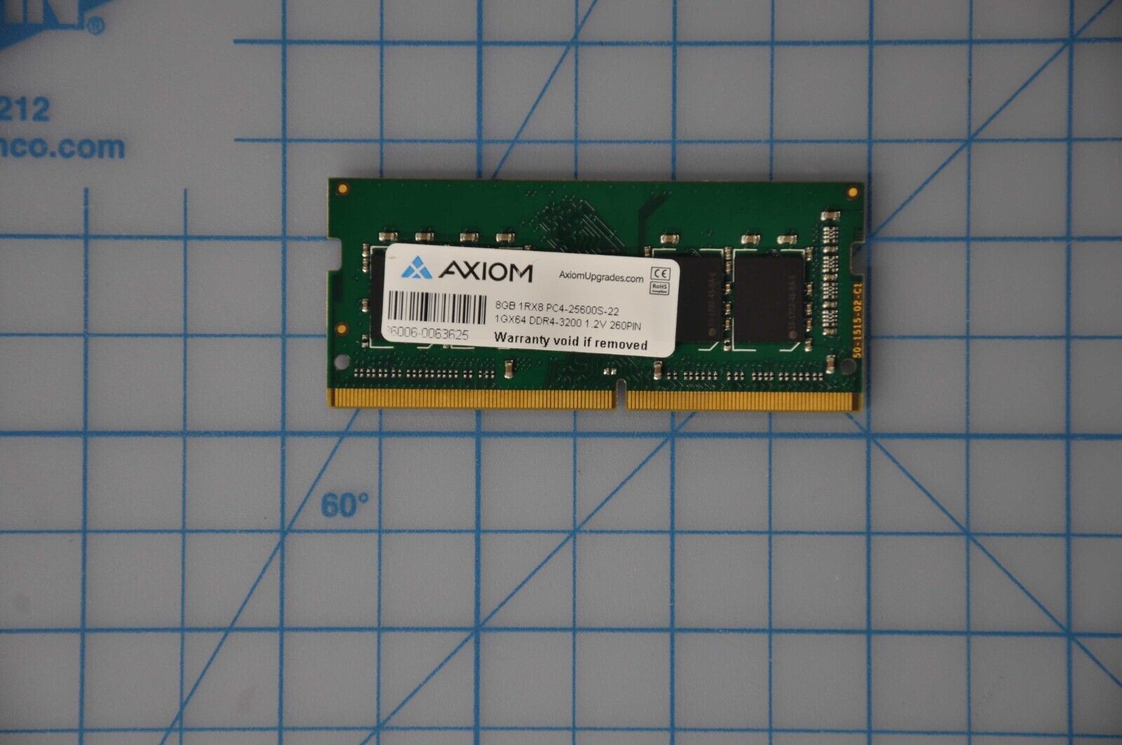 AXIOM 8GB 1RX8 PC4-25600S AXIOM DDR4-3200 1.2V Grade A 360060063625